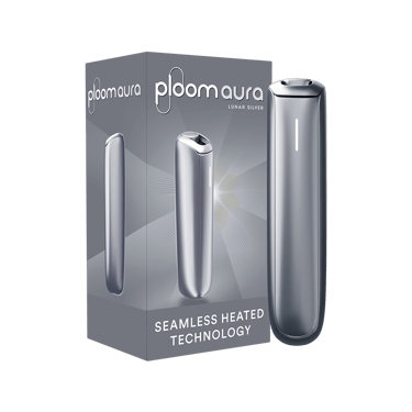 Ploom AURA Lunar Silver paketi ve cihazı