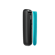 Cihazdan ayrı duran Ocean Blue renkli Ploom AURA ön panelinin yan görünümü.
