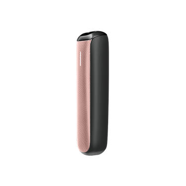 Rose Gold renkli Özel Desenli Ploom AURA ön panel aksesuarının yan görünümü.
