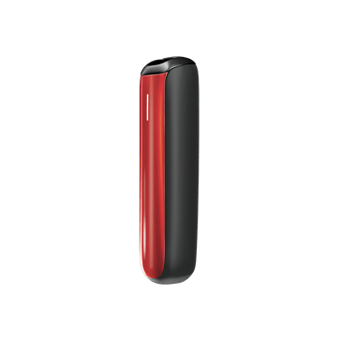 Lava Red renkli Ploom AURA ön panel aksesuarının yan görünümü.